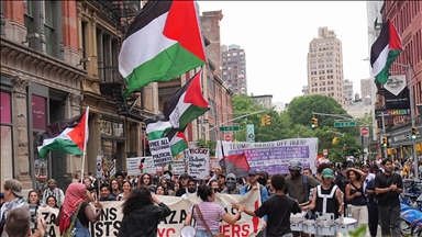 New York’ta Filistin’e destek gösterisi düzenlendi