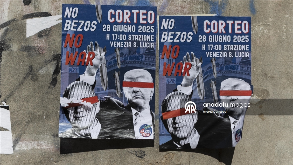 ABD'li milyarder Jeff Bezos'un Venedik'teki düğünü protesto edildi