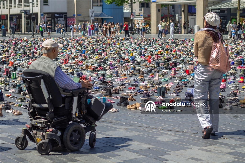 وقفة في هولندا لإحياء ذكرى أطفال غزة ضحايا الهجمات الإسرائيلية