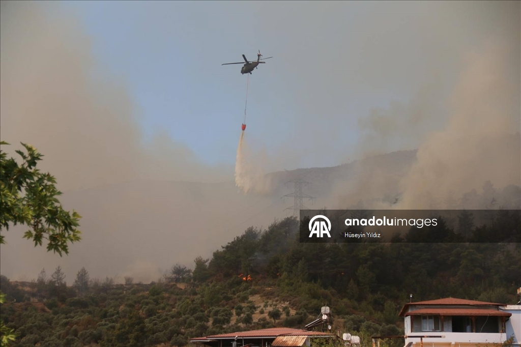 Hatay'da dün çıkan orman yangınına müdahale sürüyor