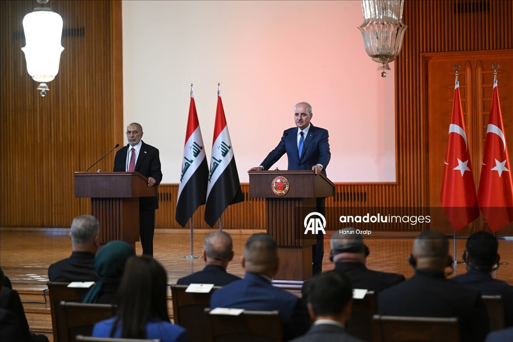 TBMM Başkanı Kurtulmuş, Irak Temsilciler Meclisi Başkanı Mahmud Meşhedani ile görüştü