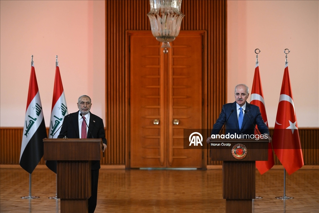 TBMM Başkanı Kurtulmuş, Irak Temsilciler Meclisi Başkanı Mahmud Meşhedani ile görüştü