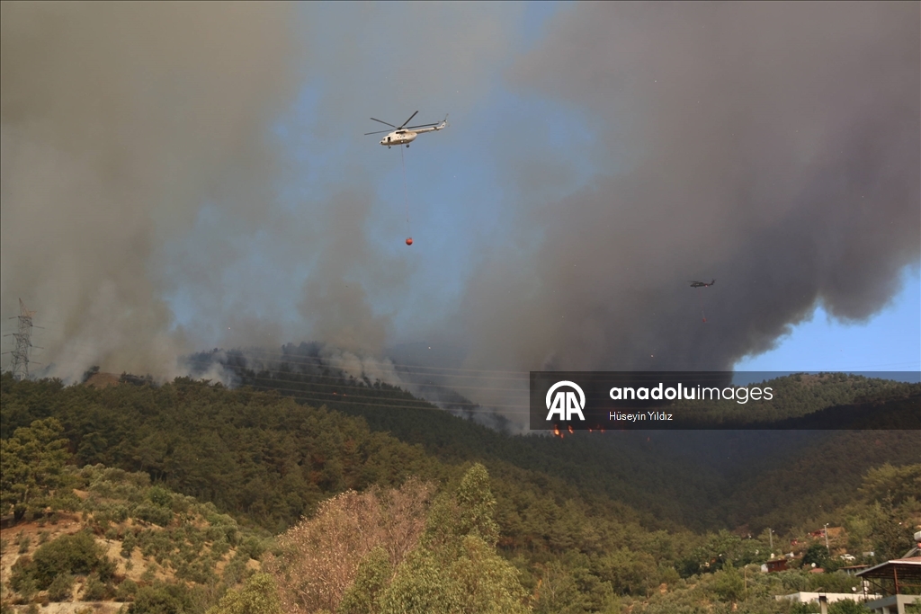 Hatay'da dün çıkan orman yangınına müdahale sürüyor