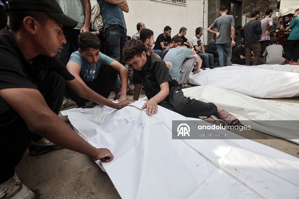 Netzarim ve Gazze sahilindeki saldırılarda hayatını kaybedenler için cenaze töreni düzenlendi