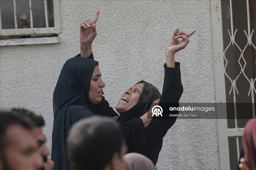 Netzarim ve Gazze sahilindeki saldırılarda hayatını kaybedenler için cenaze töreni düzenlendi