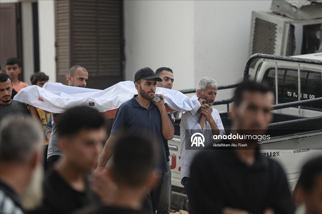 Netzarim ve Gazze sahilindeki saldırılarda hayatını kaybedenler için cenaze töreni düzenlendi
