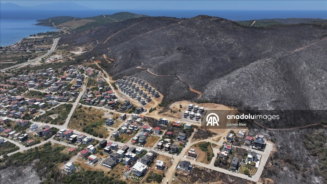 İzmir'deki orman yangınından etkilenen bölgeler