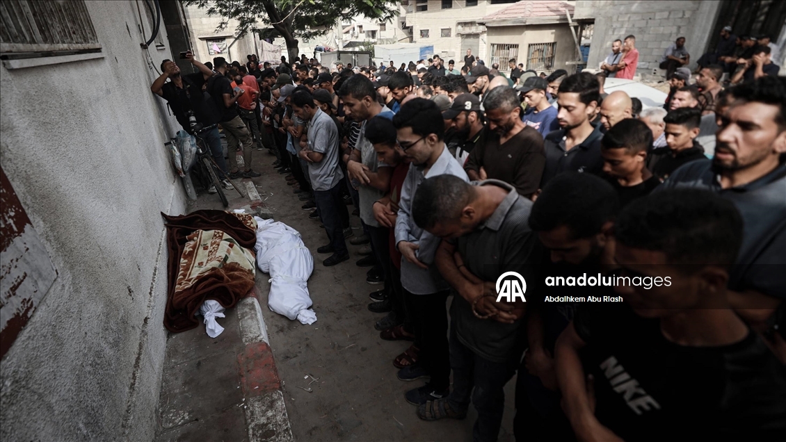 Netzarim ve Gazze sahilindeki saldırılarda hayatını kaybedenler için cenaze töreni düzenlendi