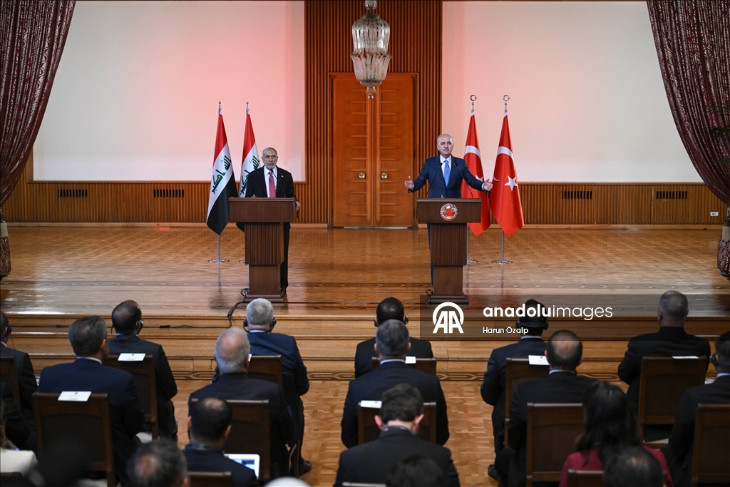 TBMM Başkanı Kurtulmuş, Irak Temsilciler Meclisi Başkanı Mahmud Meşhedani ile görüştü