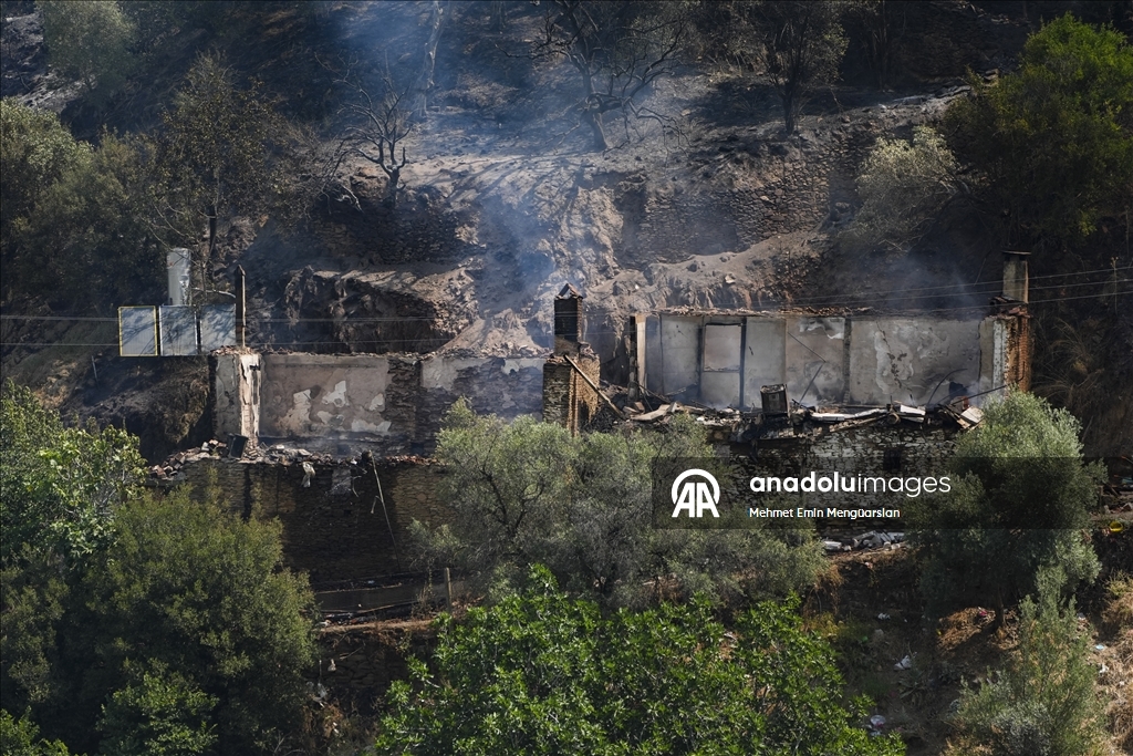 İzmir'in Ödemiş ilçesindeki orman yangınına müdahale sürüyor