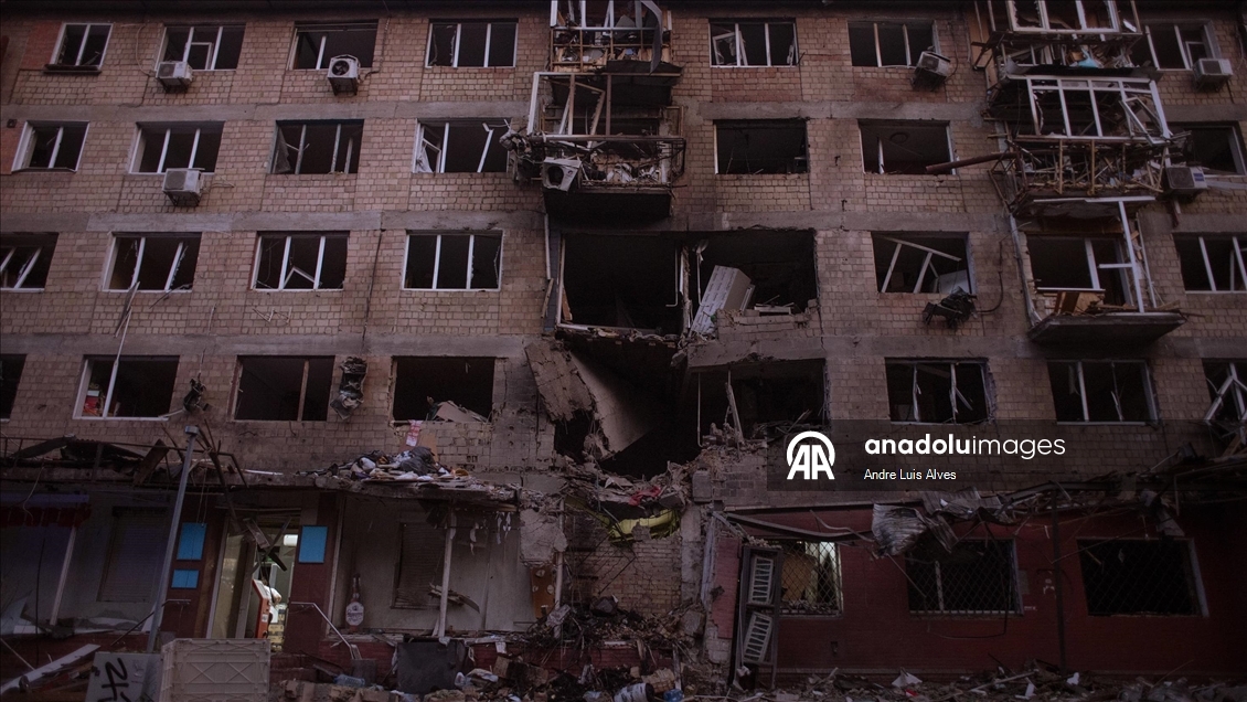 Kiev'de drone ve füze saldırısı