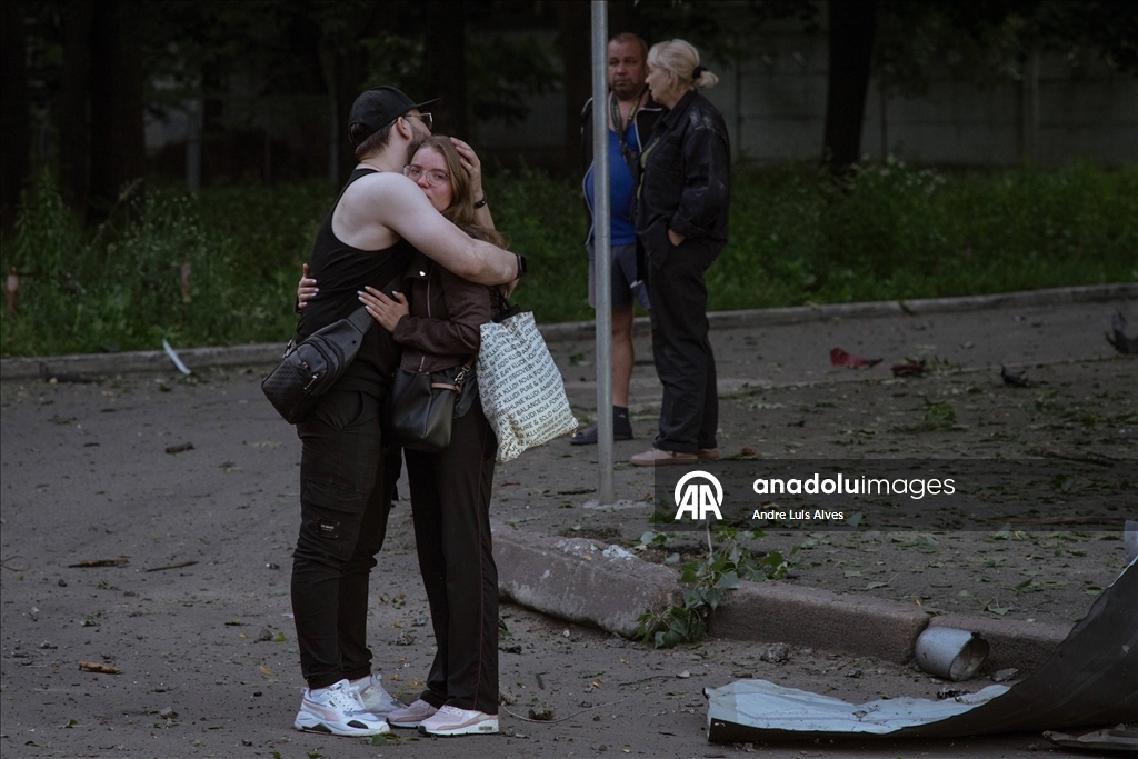 Kiev'de drone ve füze saldırısı