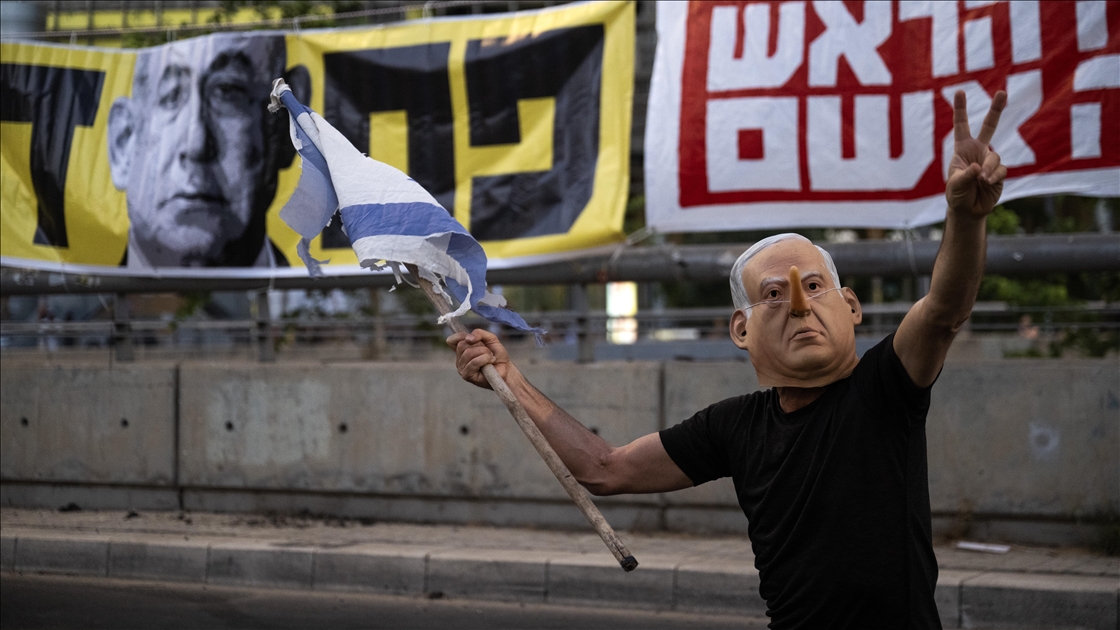 Tel Aviv'de ateşkes ve esirlerin geri getirilmesi talebiyle gösteri düzenlendi