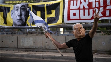 Tel Aviv'de ateşkes ve esirlerin geri getirilmesi talebiyle gösteri düzenlendi