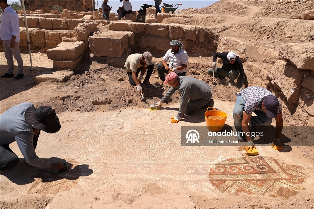 تركيا.. اكتشاف فسيفساء عمرها 1500 عام بولاية ماردين
