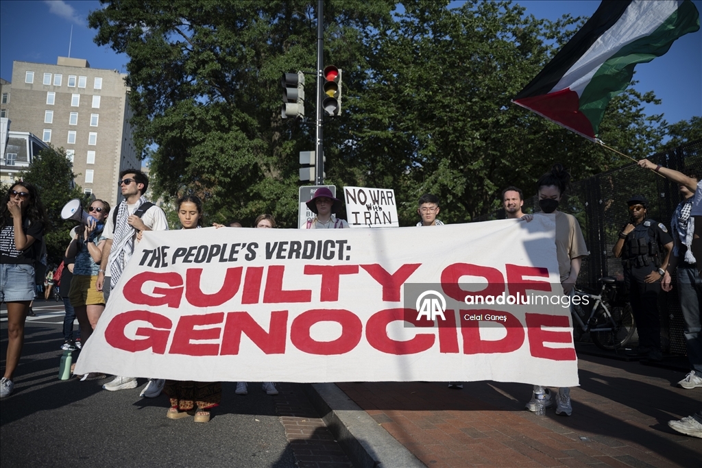 Washington'da Netanyahu'nun Beyaz Saray ziyareti protesto edildi