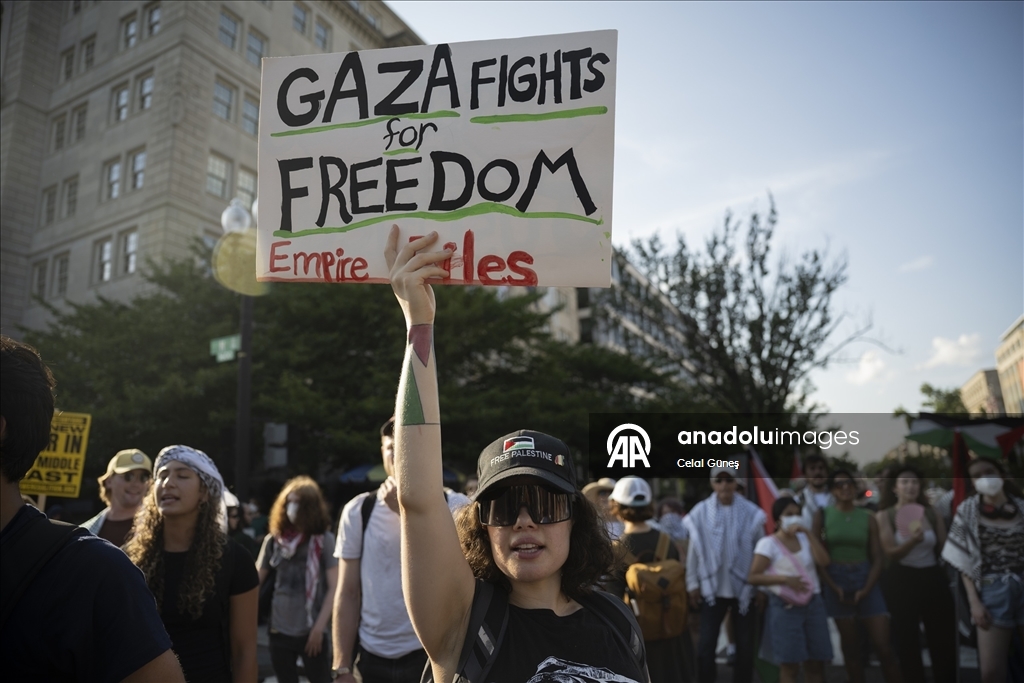 Washington'da Netanyahu'nun Beyaz Saray ziyareti protesto edildi