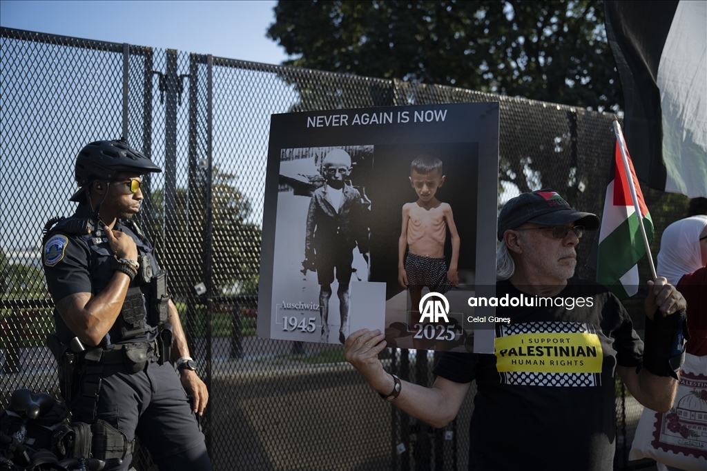 Washington'da Netanyahu'nun Beyaz Saray ziyareti protesto edildi