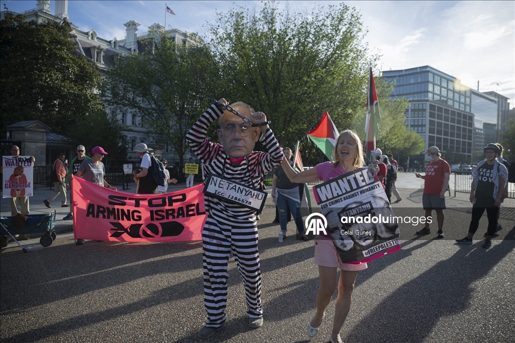 У Белого дома в Вашингтоне прошла акция протеста против визита Нетаньяху