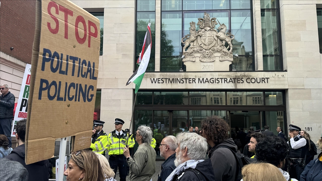 Londra'da Filistin yanlısı liderlere destek gösterisi düzenlendi