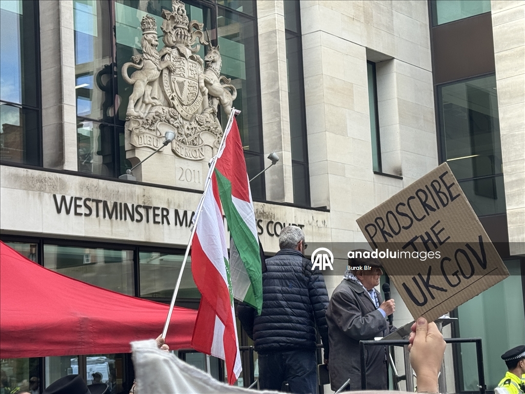 Пропалестинские сторонники организовали акцию в поддержку лидеров в Лондоне