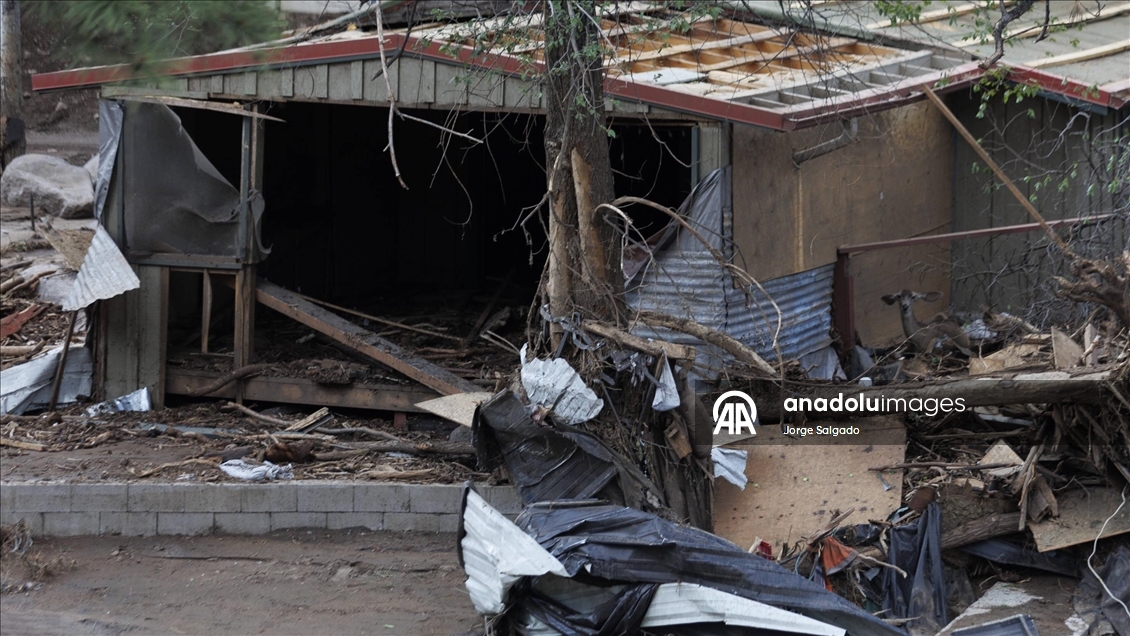 ABD'nin New Mexico eyaletinde muson yağmurları sonucu sel meydana geldi