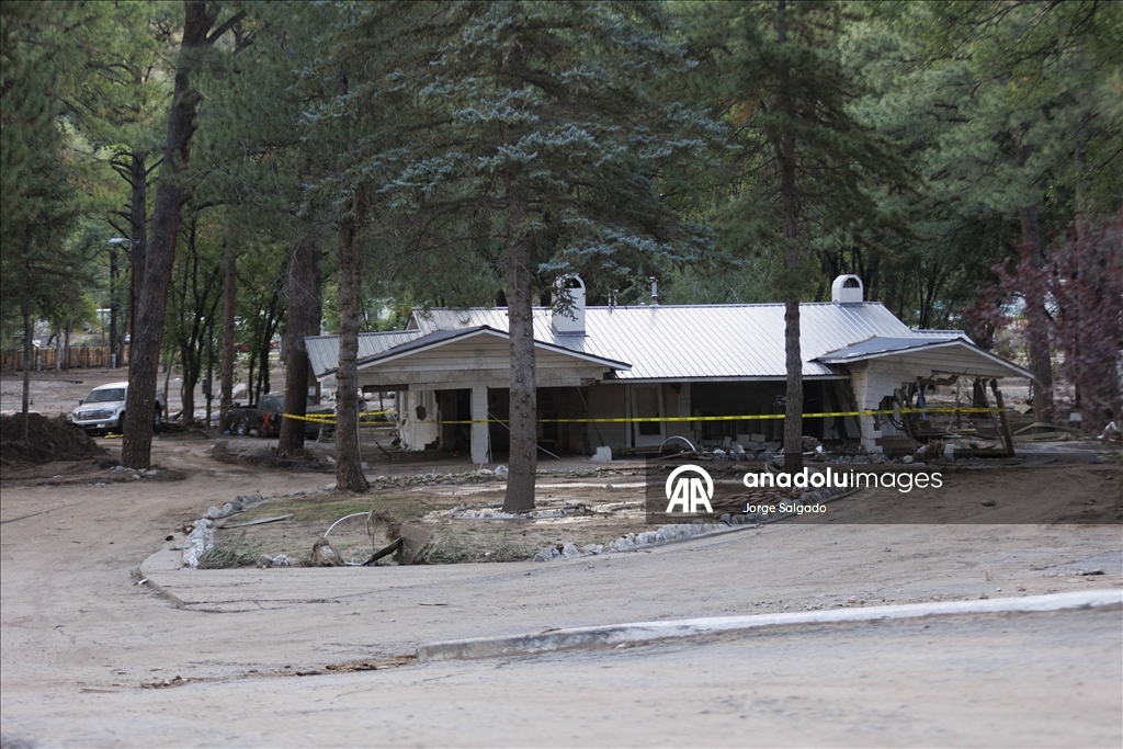 ABD'nin New Mexico eyaletinde muson yağmurları sonucu sel meydana geldi