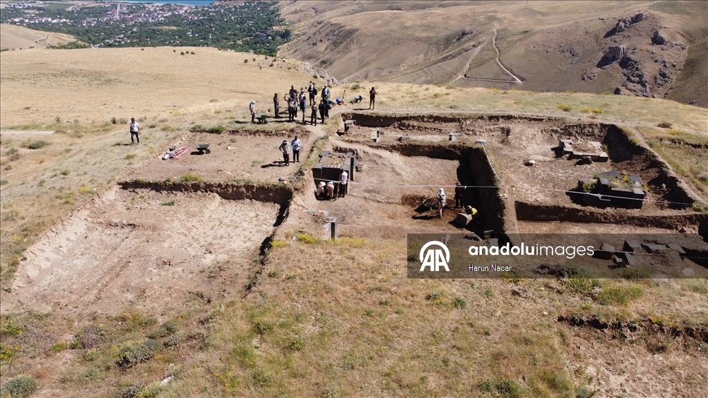 Süphan Dağı eteğindeki Kef Kalesi'nde 49 "fil ayağı" gün yüzüne çıkarıldı