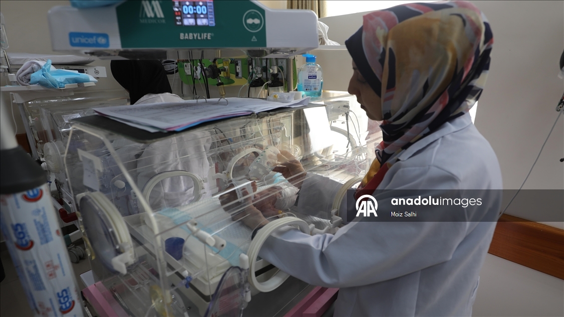 Gazze'de prematüre bebekler hayatta kalma mücadelesi veriyor