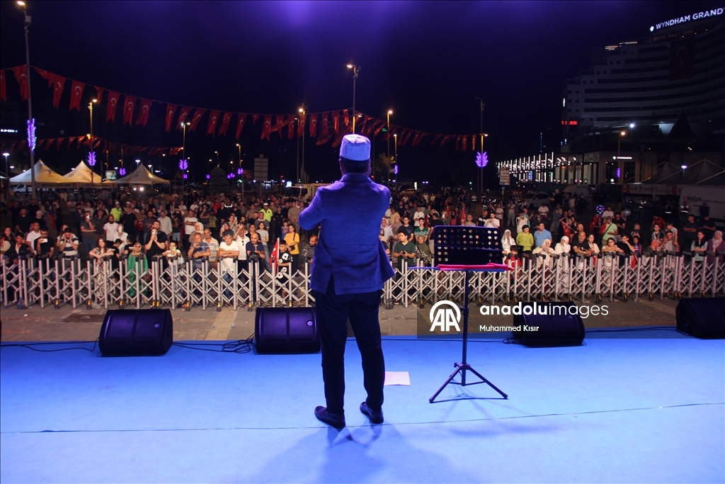 Kayseri'de "15 Temmuz Demokrasi ve Milli Birlik Günü" dolayısıyla sela okundu