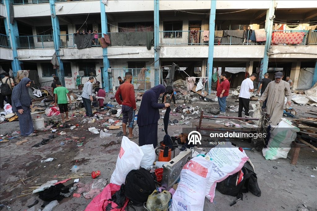 İsrail, Gazze’nin Bureyc Kampı’ndaki bir okulu hedef aldı