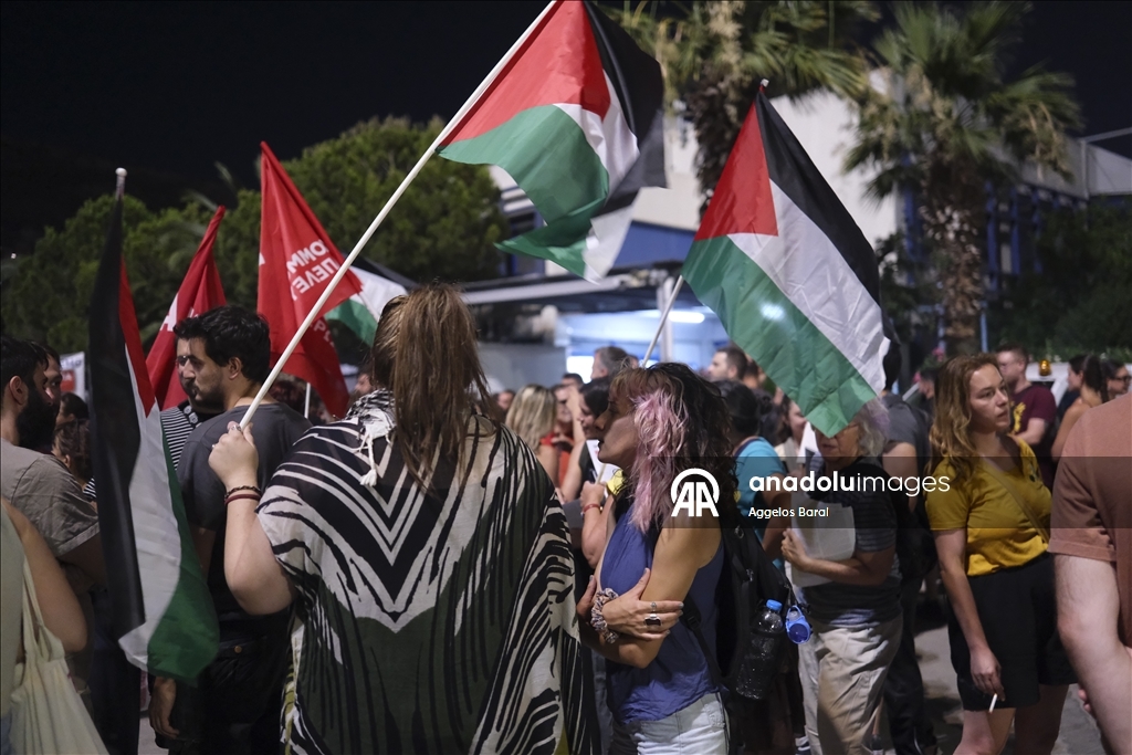 В Греции прошла акция протеста в Греции против поставок оружия в Израиль
