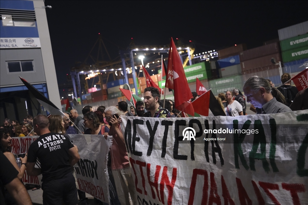В Греции прошла акция протеста в Греции против поставок оружия в Израиль