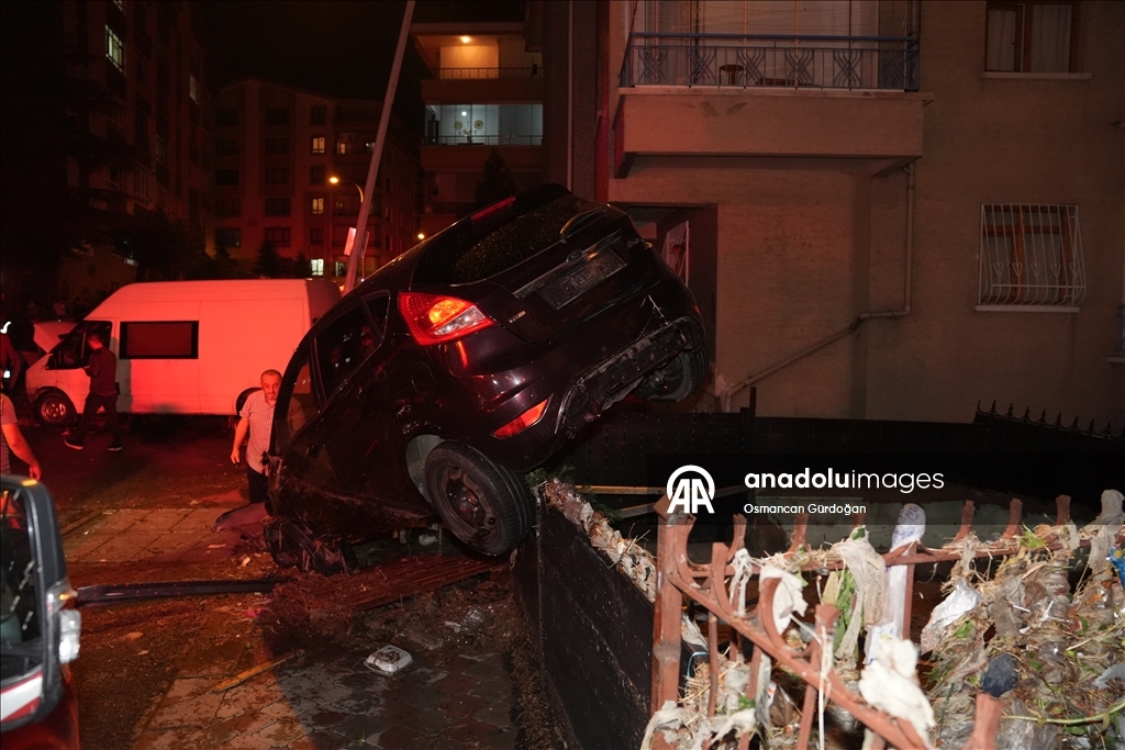 Ankara'da sağanak ve fırtına etkili oldu