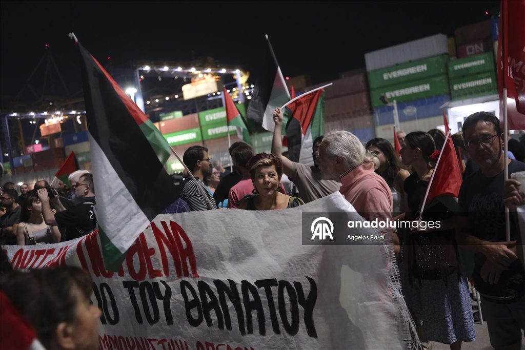 В Греции прошла акция протеста в Греции против поставок оружия в Израиль