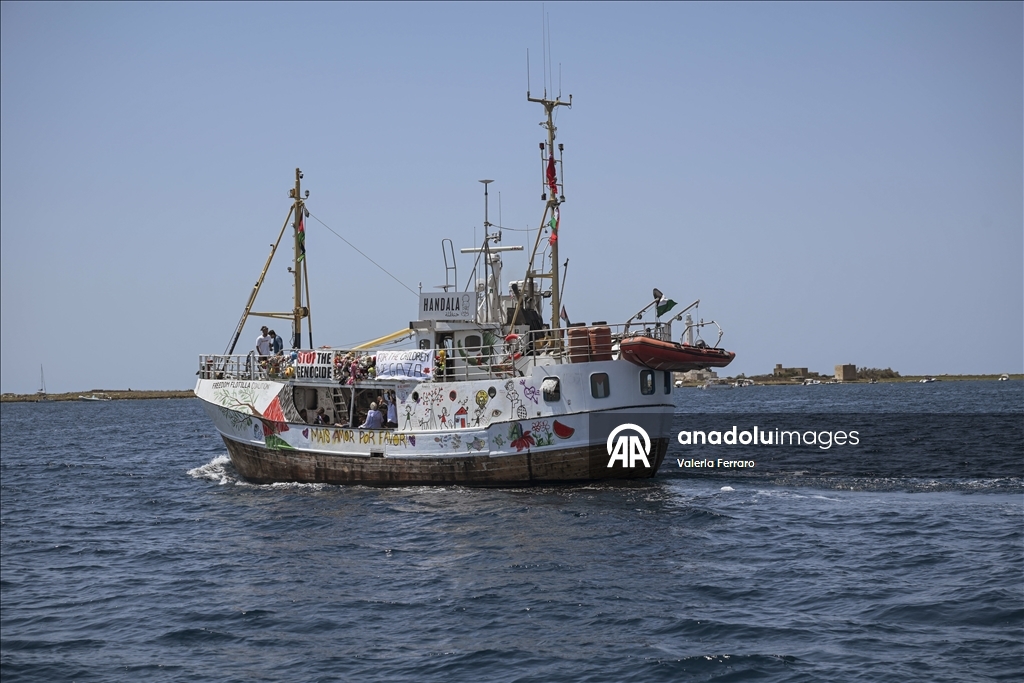 Özgürlük Filosu'nun Handala gemisi, teknik aksaklıklarını giderip Gazze için yeniden yola çıktı 