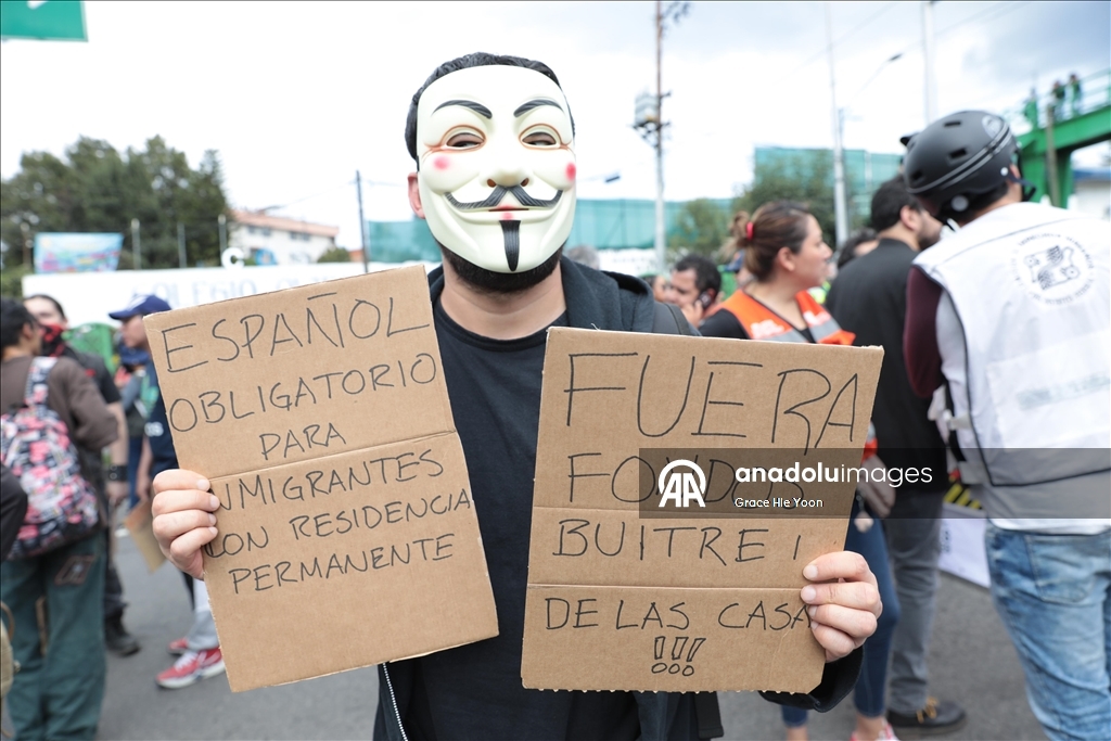 Anti-gentrification march in Mexico