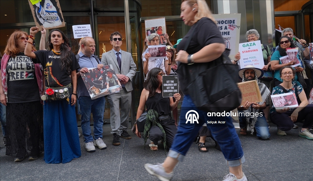 New York'ta Filistin'e destek gösterisi