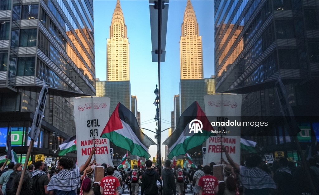 New York'ta “Gazze’de Açlığa Son Verin” mitingi
