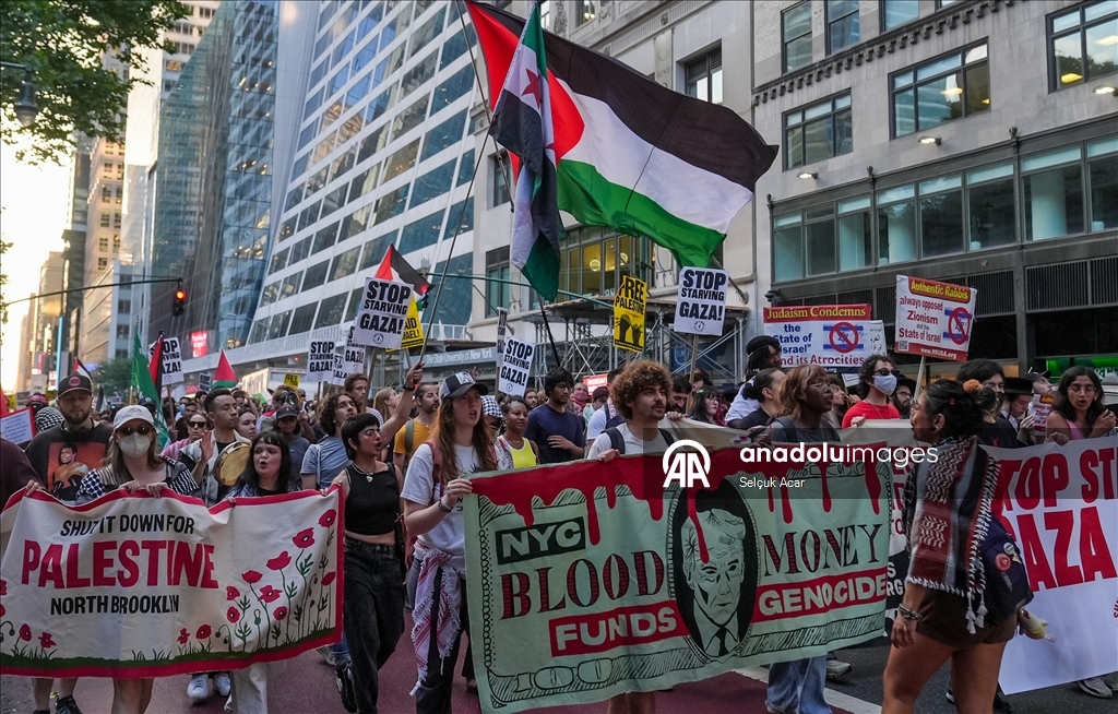 New York'ta “Gazze’de Açlığa Son Verin” mitingi