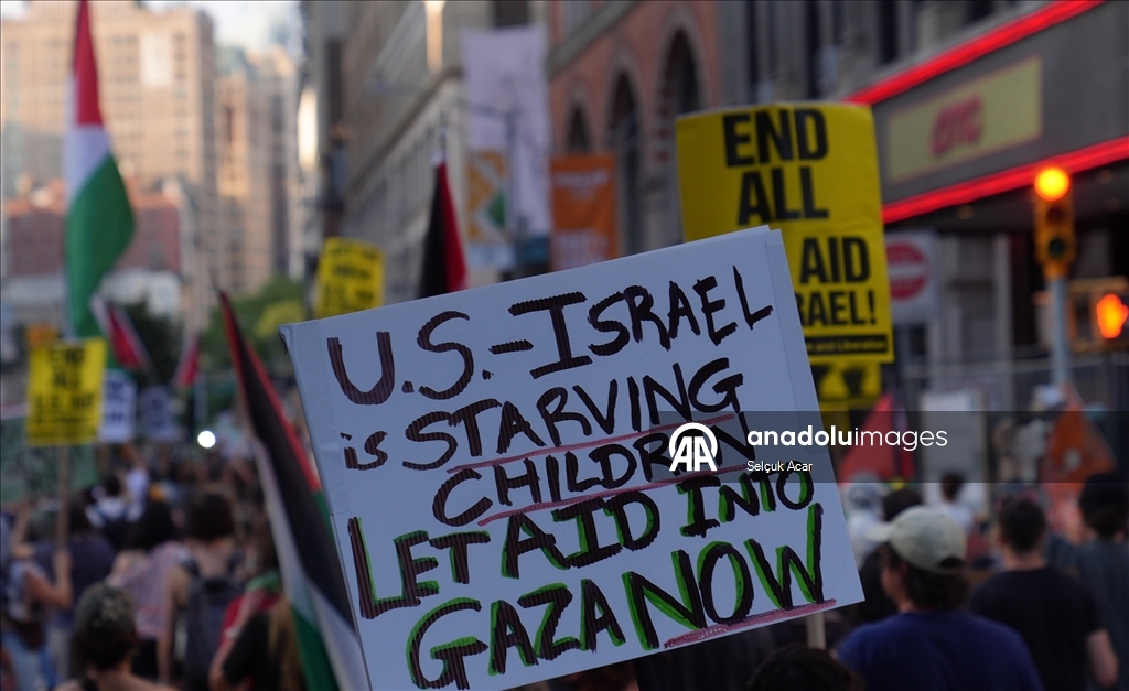 New York'ta “Gazze’de Açlığa Son Verin” mitingi