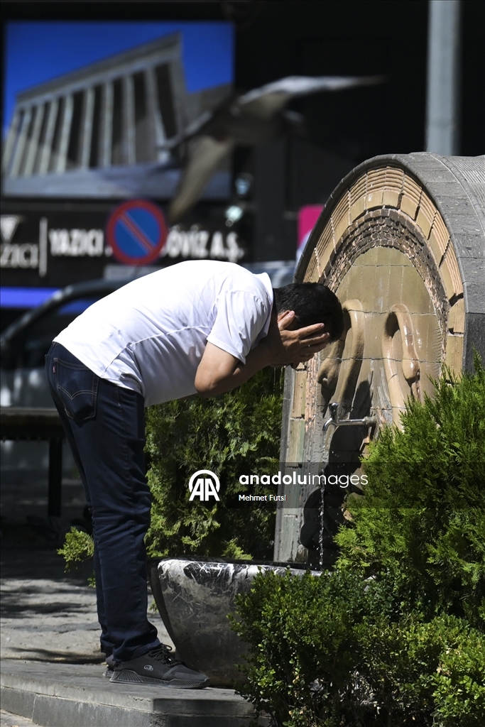 Hot weather in Turkish capital