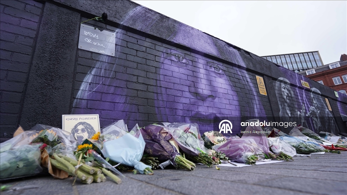 Flowers placed in Birmingham to honor late rock icon Ozzy Osbourne