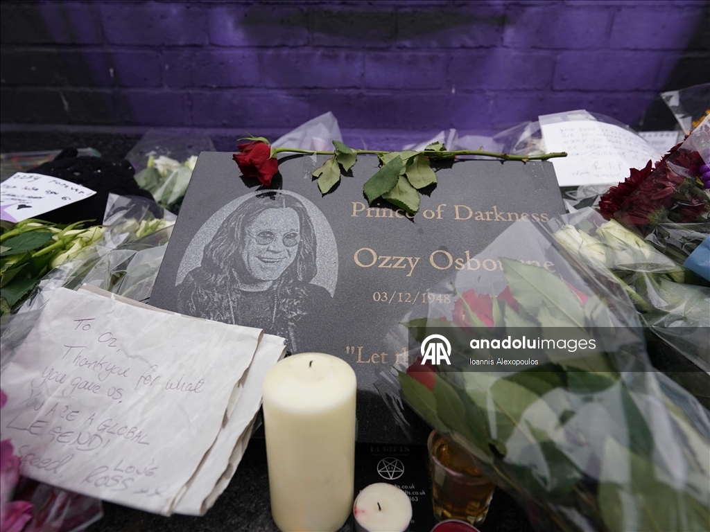 Flowers placed in Birmingham to honor late rock icon Ozzy Osbourne