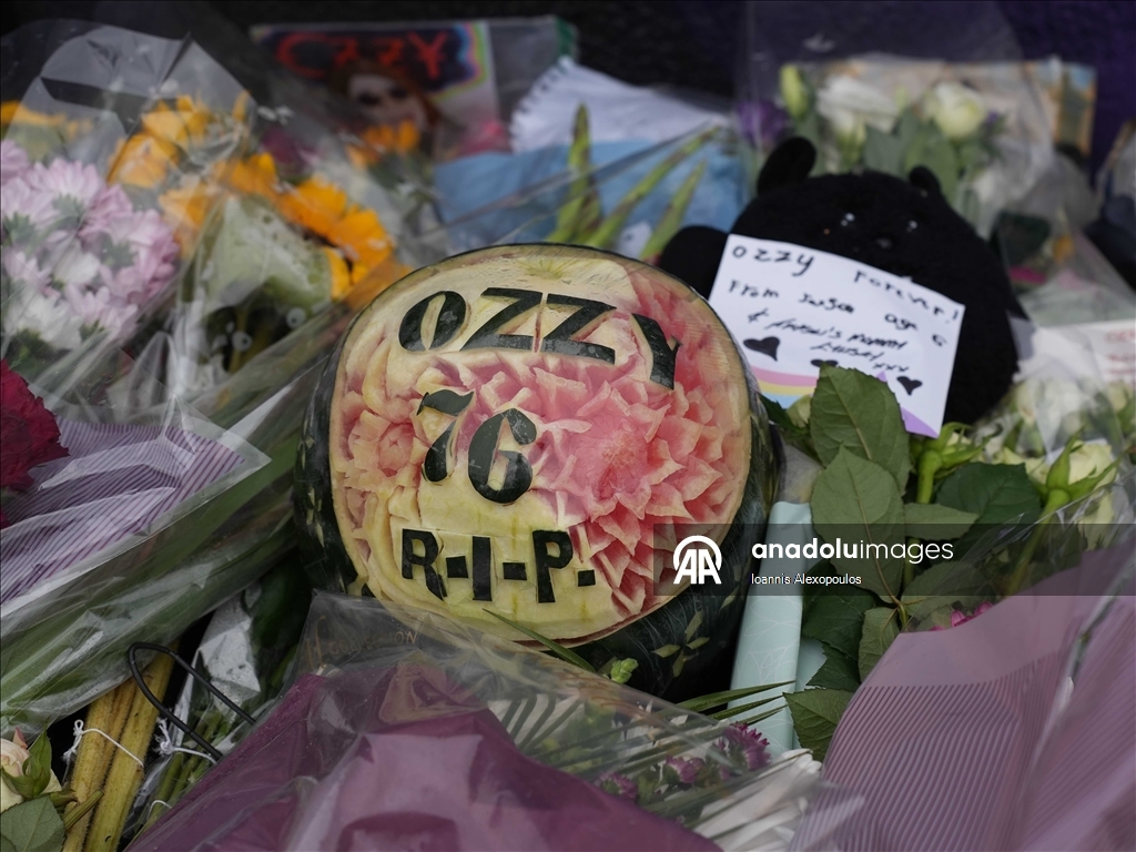 Flowers placed in Birmingham to honor late rock icon Ozzy Osbourne