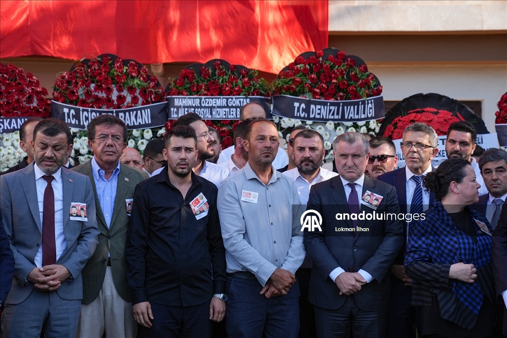 Orman yangınında şehit olan Denizlili orman işçileri için tören düzenlendi