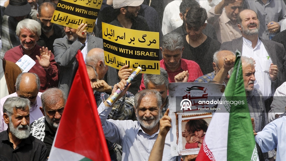 İran'ın başkenti Tahran'da İsrail'in Gazze'deki soykırımı protesto edildi