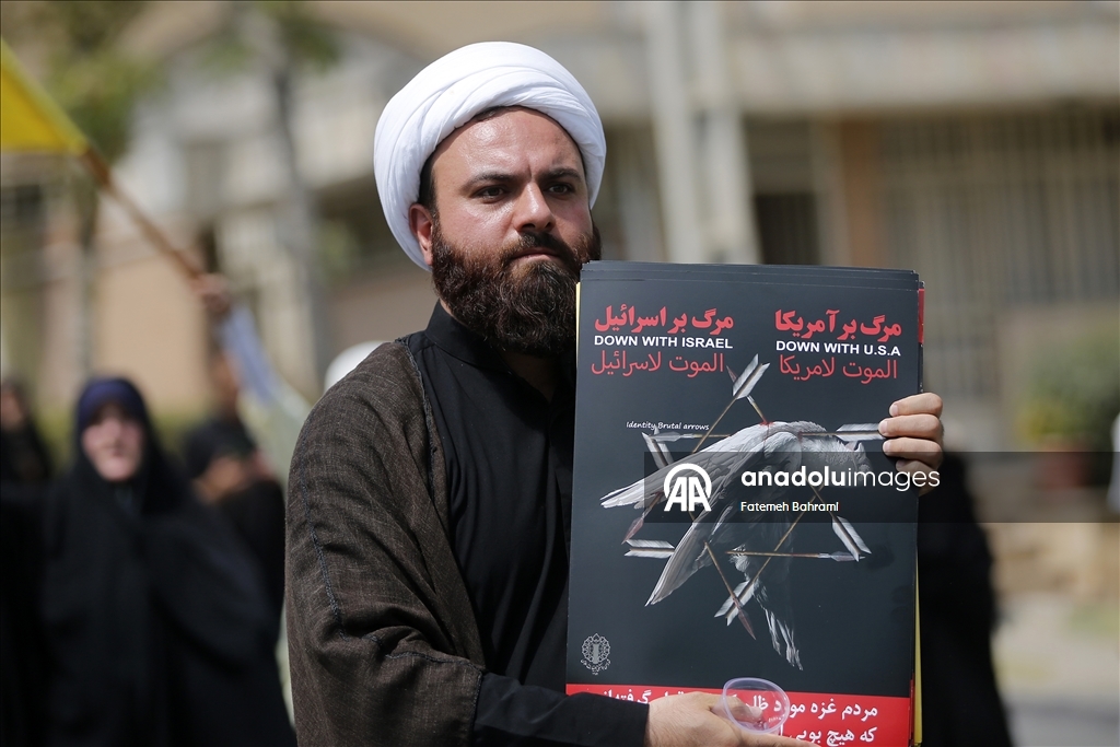 İran'ın başkenti Tahran'da İsrail'in Gazze'deki soykırımı protesto edildi
