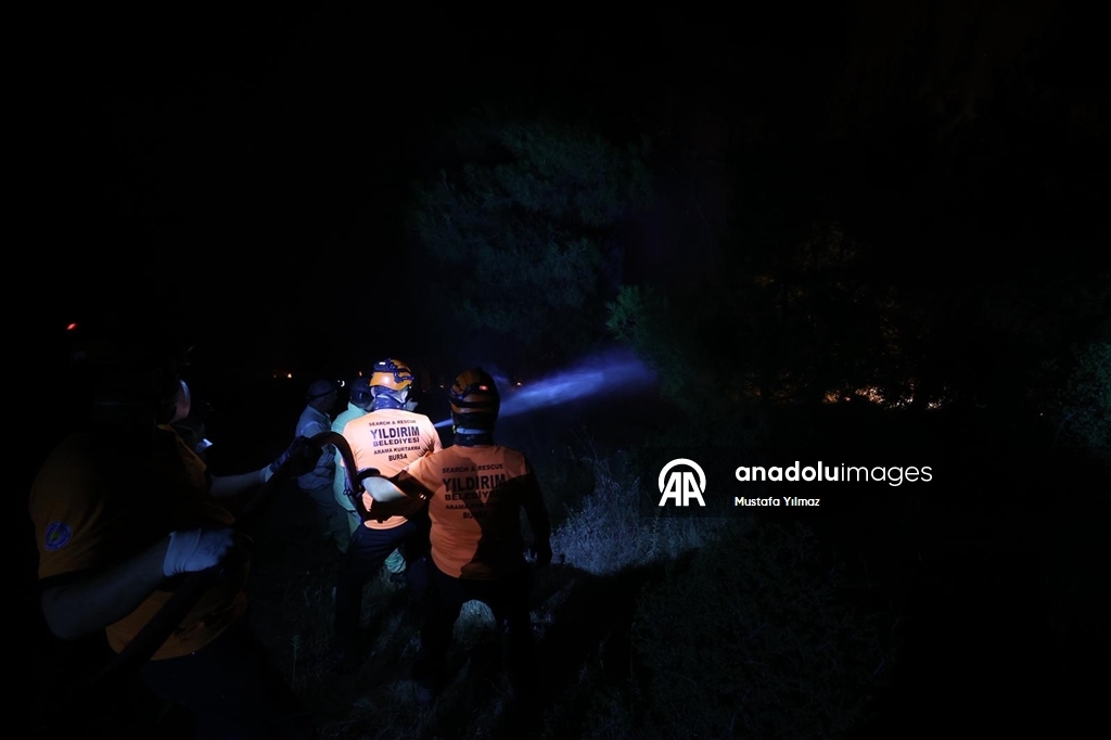 Yurdun farklı noktalarında devam eden orman yangınlarına havadan ve karadan müdahale sürüyor
