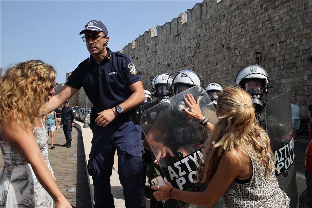 Cruise ship carrying Israeli passengers faces protests on Rhodes Island